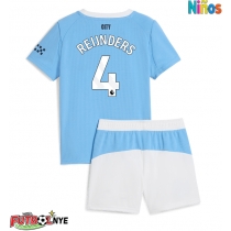 Camiseta Manchester City Tijjani Reijnders #4 Primera Equipación para niños 2025-26 manga corta (+ pantalones cortos)
